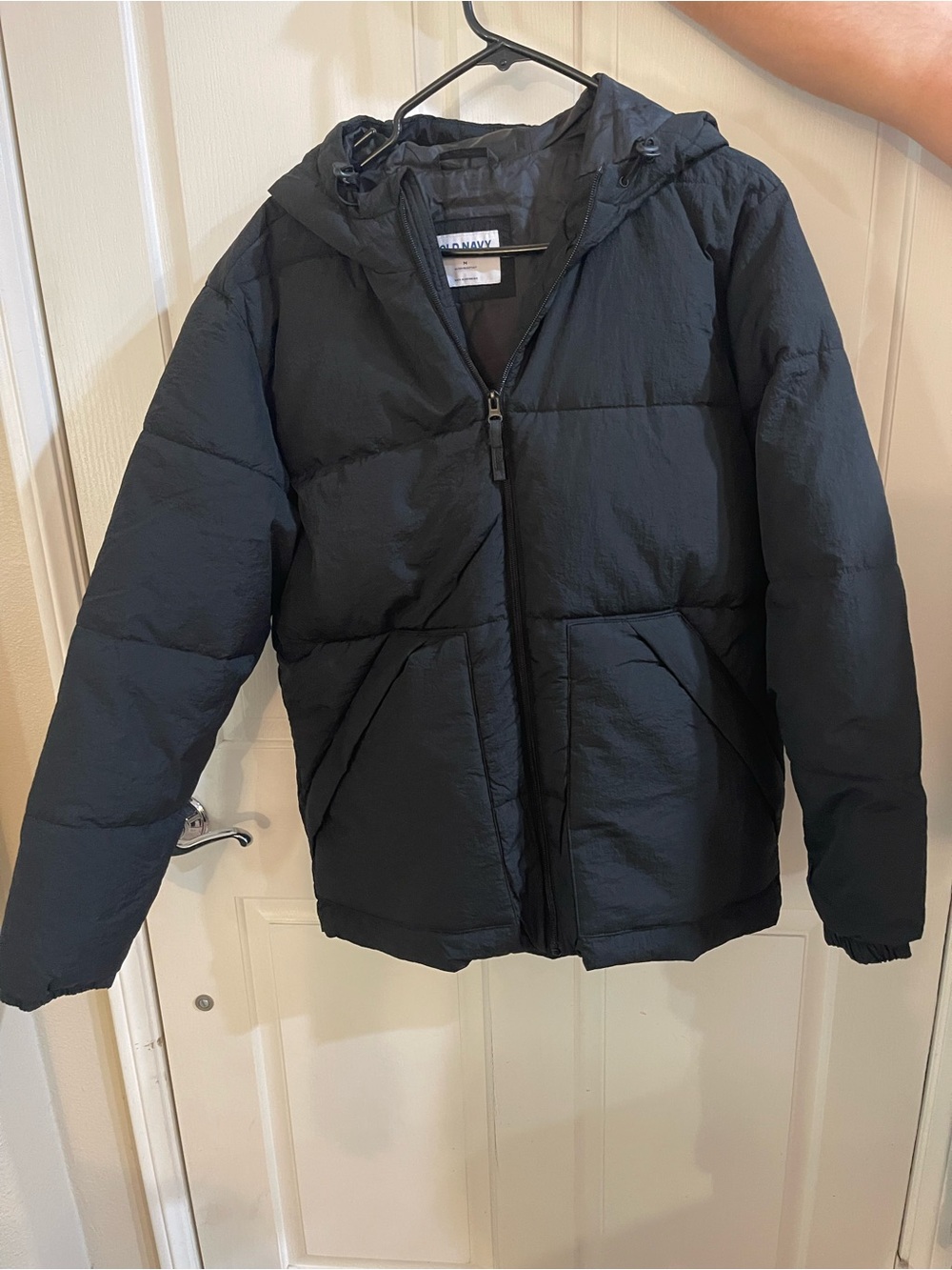 Old Navy Black Hooded Quilted Puffer Jacket